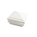 4.5" Sq Haven Low Voltage LED Lighted Vinyl Post Cap for Vinyl Fence and Railing (Warm White) White