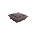 4.5" Sq. Cape May Style Vinyl Post Cap for Vinyl Fence and Railing (Antique Brown)