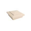 4.5" Sq. Cape May Style Vinyl Post Cap for Vinyl Fence and Railing (Beige)