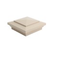 4.5" sq Cape May Style Vinyl Post Cap for Vinyl Fence and Railing (Khaki)