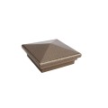 4.5" Sq Neptune Style Vinyl Post Cap for Vinyl Fence and Railing (Antique Gold)