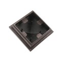 4.5" Sq. Haven Style Vinyl Post Cap for Vinyl Fence and Railing (Antique Brown)