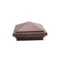 4.5" sq Haven Style Vinyl Post Cap for Vinyl Fence and Railing (Antique Copper)