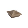 4.5" Sq. Haven Style Vinyl Post Cap for Vinyl Fence and Railing (Antique Gold)