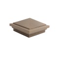 4.5" Sq. Haven Style Vinyl Post Cap for Vinyl Fence and Railing (Antique Gold)