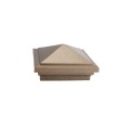 4.5" Sq. Haven Style Vinyl Post Cap for Vinyl Fence and Railing (Antique Gold)