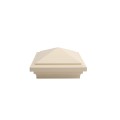 4.5" sq Haven Style Vinyl Post Cap for Vinyl Fence and Railing (Beige)