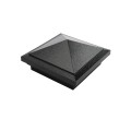 4.5" sq Haven Style Vinyl Post Cap for Vinyl Fence and Railing (Hammertone Black)