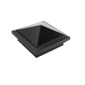 4.5" sq Haven Style Vinyl Post Cap for Vinyl Fence and Railing (Hammertone Black)