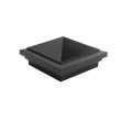 4.5" sq Haven Style Vinyl Post Cap for Vinyl Fence and Railing (Hammertone Black)