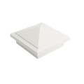 4.5" sq Haven Style Vinyl Post Cap for Vinyl Fence and Railing (White)