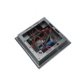 4" Sq. Cape May Downward Solar LED Lighted Vinyl Post Cap for Vinyl Fence and Railing (Antique Gray)