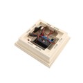 4" Sq. Cape May Downward Solar LED Lighted Vinyl Post Cap for Vinyl Fence and Railing (Beige)