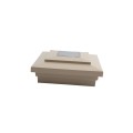 4" Sq. Cape May Downward Solar LED Lighted Vinyl Post Cap for Vinyl Fence and Railing (Khaki)