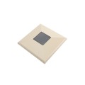 4" Sq. Neptune Downward Solar LED Lighted Vinyl Post Cap for Vinyl Fence and Railing (Almond)