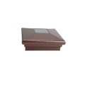 4" Sq. Neptune Downward Solar LED Lighted Vinyl Post Cap for Vinyl Fence and Railing (Antique Copper)