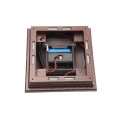 4" Sq. Neptune Downward Solar LED Lighted Vinyl Post Cap for Vinyl Fence and Railing (Antique Copper)