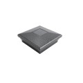 4" Sq. Neptune Downward Solar LED Lighted Vinyl Post Cap for Vinyl Fence and Railing (Antique Gray)
