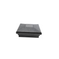 4" Sq. Neptune Downward Solar LED Lighted Vinyl Post Cap for Vinyl Fence and Railing (Antique Gray)