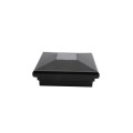 4" Sq. Neptune Downward Solar LED Lighted Vinyl Post Cap for Vinyl Fence and Railing (Hammertone Black)