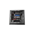 4" Sq. Neptune Downward Solar LED Lighted Vinyl Post Cap for Vinyl Fence and Railing (Hammertone Black)