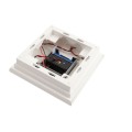 4" Sq. Neptune Downward Solar LED Lighted Vinyl Post Cap for Vinyl Fence and Railing (White)