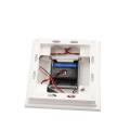 4" Sq. Neptune Downward Solar LED Lighted Vinyl Post Cap for Vinyl Fence and Railing (White)