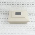 5" Sq. Cape May Downward Solar LED Lighted Vinyl Post Cap for Vinyl Fence and Railing (Almond)