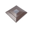 LMT-1641AB 5" Sq. Cape May Downward Solar LED Lighted Vinyl Post Cap - Antique Brown