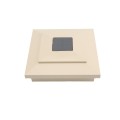 5" Sq. Cape May Downward Solar LED Lighted Vinyl Post Cap for Vinyl Fence and Railing (Beige)