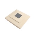 5" Sq. Cape May Downward Solar LED Lighted Vinyl Post Cap for Vinyl Fence and Railing (Beige)