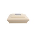 5" Sq. Cape May Downward Solar LED Lighted Vinyl Post Cap for Vinyl Fence and Railing (Beige)