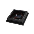 5" Sq. Cape May Downward Solar LED Lighted Vinyl Post Cap for Vinyl Fence and Railing (Hammertone Black)