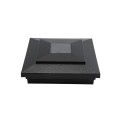 5" Sq. Cape May Downward Solar LED Lighted Vinyl Post Cap for Vinyl Fence and Railing (Hammertone Black)