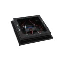 5" Sq. Cape May Downward Solar LED Lighted Vinyl Post Cap for Vinyl Fence and Railing (Hammertone Black)