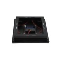5" Sq. Cape May Downward Solar LED Lighted Vinyl Post Cap for Vinyl Fence and Railing (Hammertone Black)