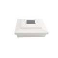 5" Sq. Cape May Downward Solar LED Lighted Vinyl Post Cap for Vinyl Fence and Railing (White)