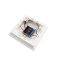 5" Sq. Cape May Downward Solar LED Lighted Vinyl Post Cap for Vinyl Fence and Railing (White)