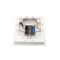 5" Sq. Cape May Downward Solar LED Lighted Vinyl Post Cap for Vinyl Fence and Railing (White)