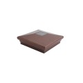 5" Sq. Neptune Downward Solar LED Lighted Vinyl Post Cap for Vinyl Fence and Railing (Antique Copper)