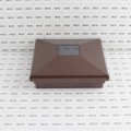 5" Sq. Neptune Downward Solar LED Lighted Vinyl Post Cap for Vinyl Fence and Railing (Antique Copper)