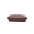 5" Sq. Neptune Downward Solar LED Lighted Vinyl Post Cap for Vinyl Fence and Railing (Antique Copper)