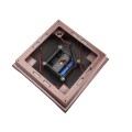 5" Sq. Neptune Downward Solar LED Lighted Vinyl Post Cap for Vinyl Fence and Railing (Antique Copper)