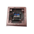 5" Sq. Neptune Downward Solar LED Lighted Vinyl Post Cap for Vinyl Fence and Railing (Antique Copper)
