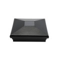 5" Sq. Neptune Downward Solar LED Lighted Vinyl Post Cap for Vinyl Fence and Railing (Hammertone Black)
