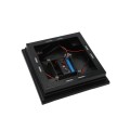 5" Sq. Neptune Downward Solar LED Lighted Vinyl Post Cap for Vinyl Fence and Railing (Hammertone Black)