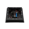 5" Sq. Neptune Downward Solar LED Lighted Vinyl Post Cap for Vinyl Fence and Railing (Hammertone Black)