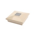 5" Sq. Neptune Downward Solar LED Lighted Vinyl Post Cap for Vinyl Fence and Railing