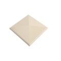 4" Sq. Neptune Downward Low Voltage LED Lighted Post Cap for Vinyl Fence and Railing (Warm White) Almond