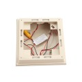 4" Sq. Neptune Downward Low Voltage LED Lighted Post Cap for Vinyl Fence and Railing (Warm White) Almond